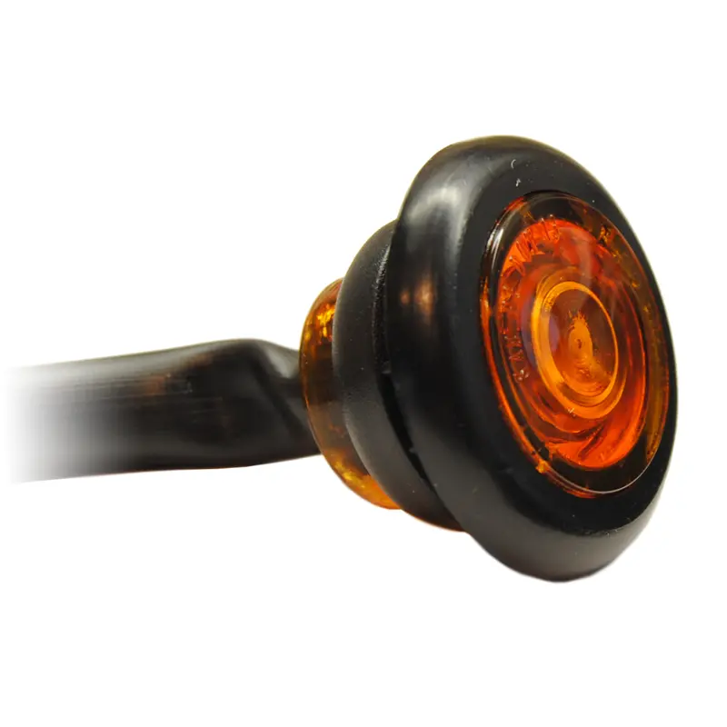 3/4"  Led Round P2-Rated Marker Light: 1-Diode: Flat Lens: 7" Lead 2