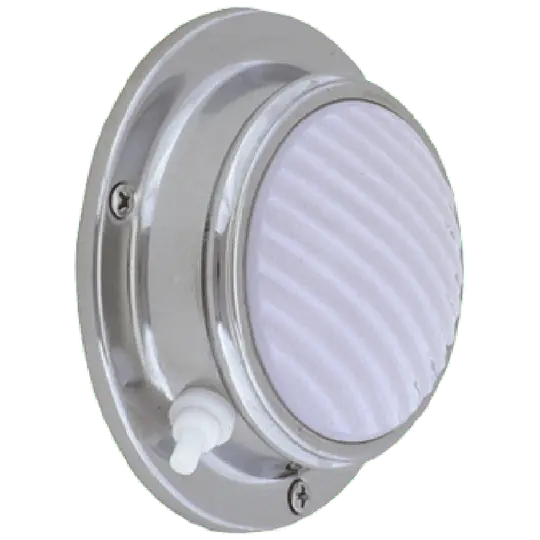 Surface-Mount Dome Light:  12V: Chrome Finish: Clear Lens 1
