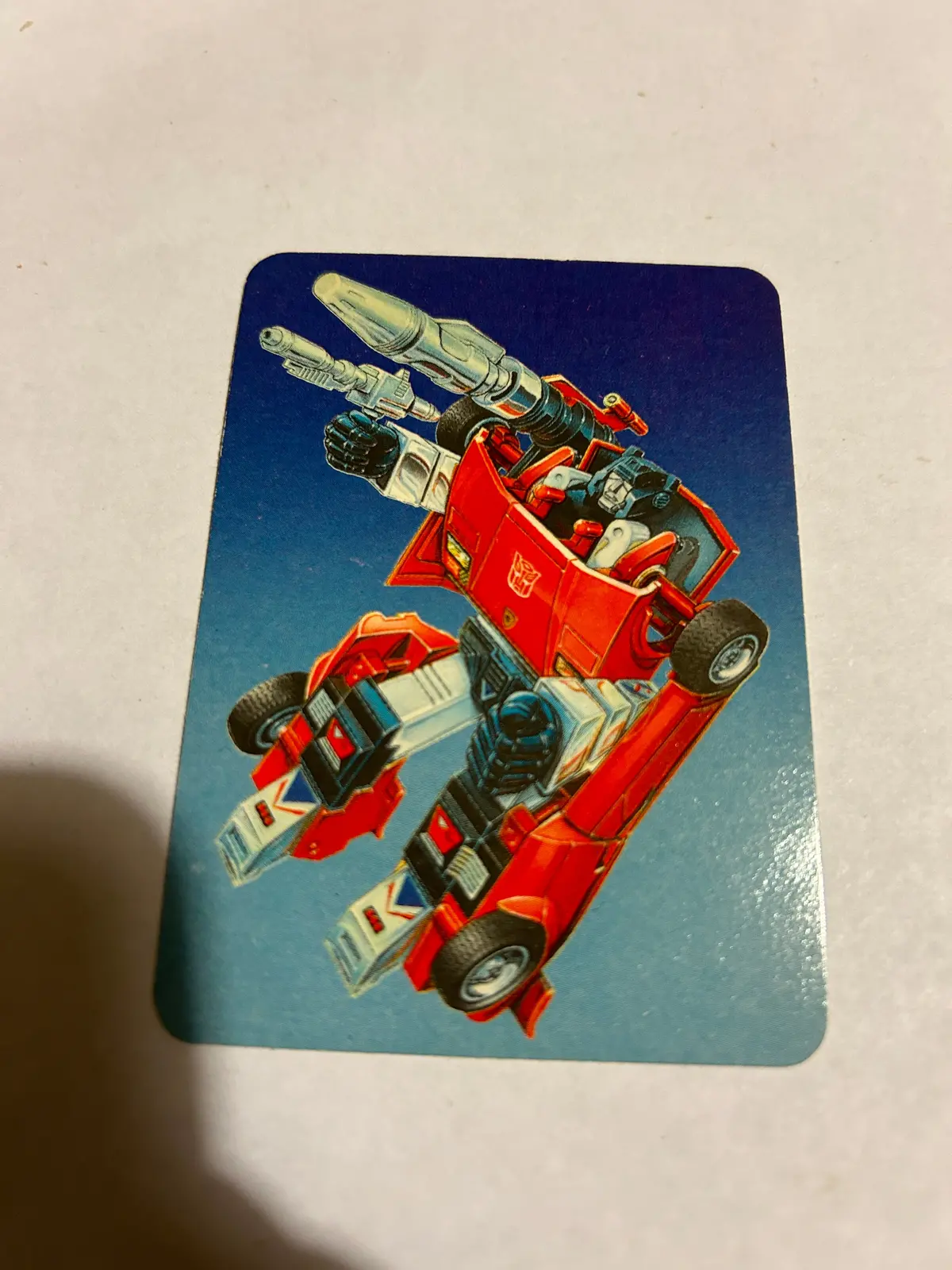 Tf G1 Milton Bradley Action Card #11 Sideswipe 1