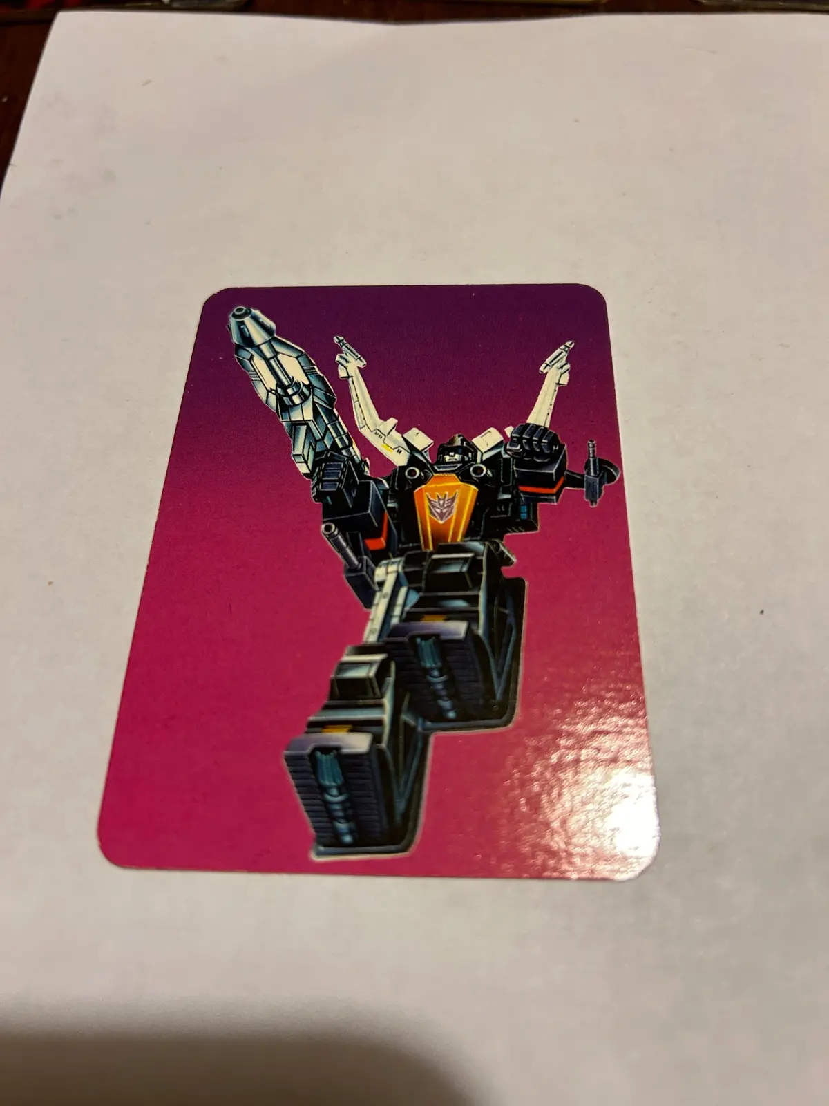 Tf G1 Milton Bradley Action Card #112 Shrapnel 1
