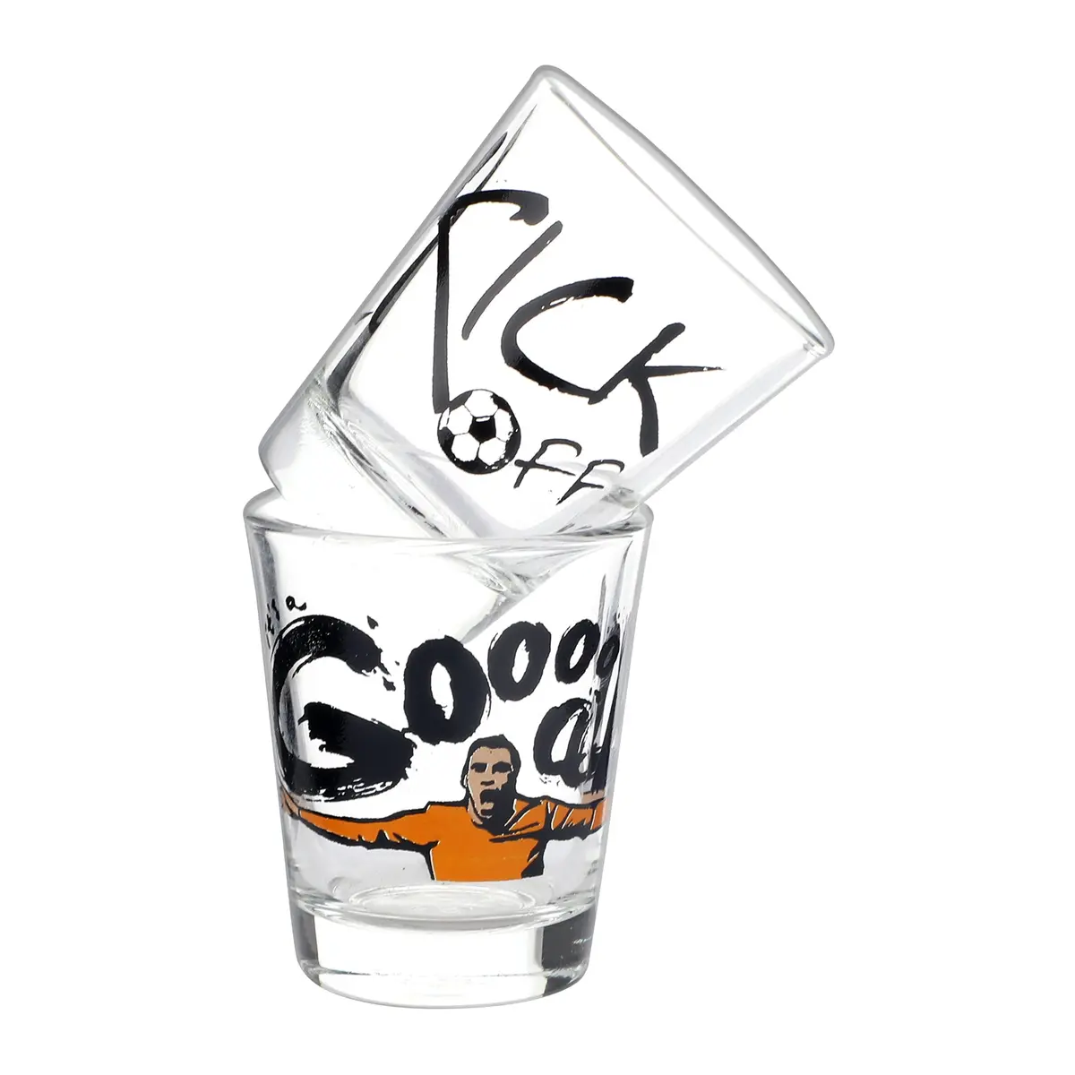 Kick Off Football Shot Glass Set Of 2 1