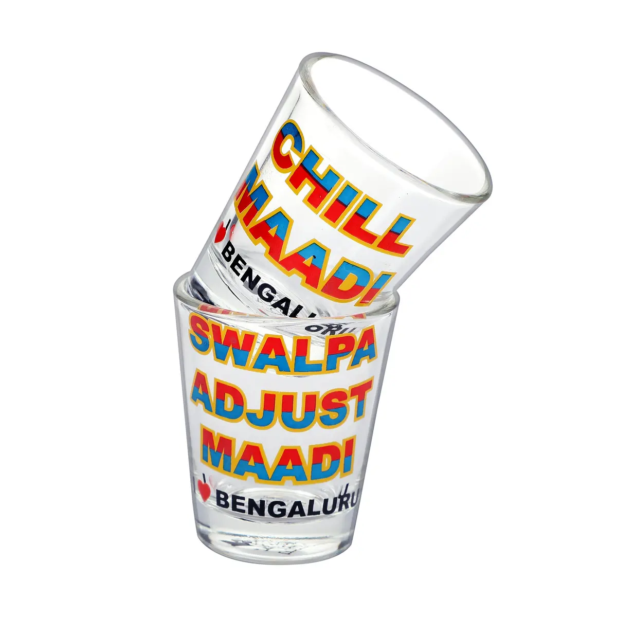 Chill Maadi Bengaluru Love Shot Glass Set Of 2, 60 Ml 1