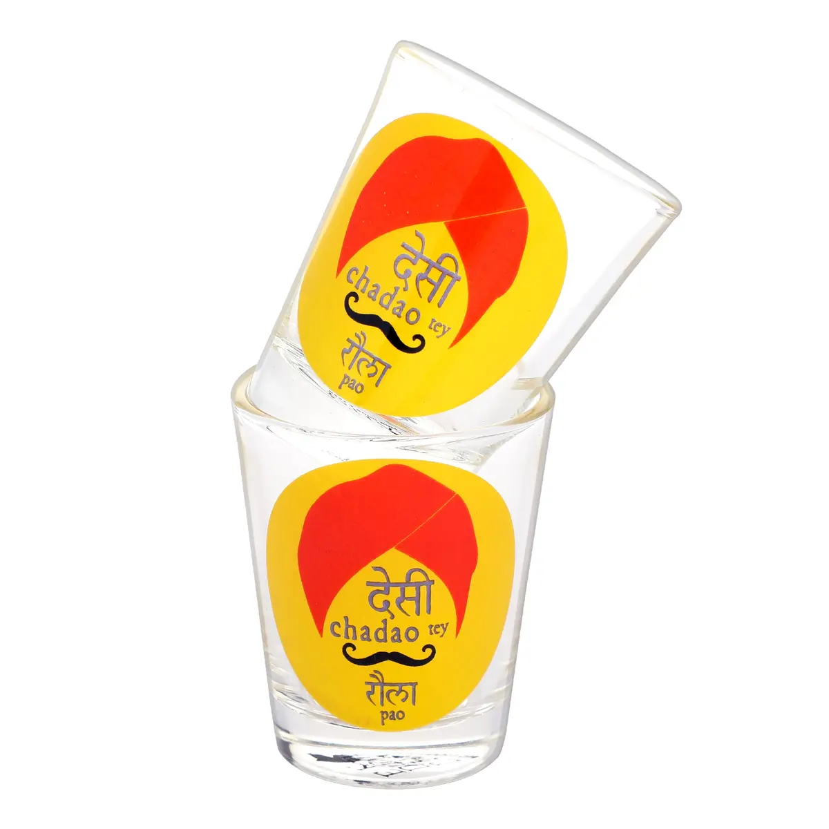 Punjabi Desi Raula Shot Glass Set Of 2 1