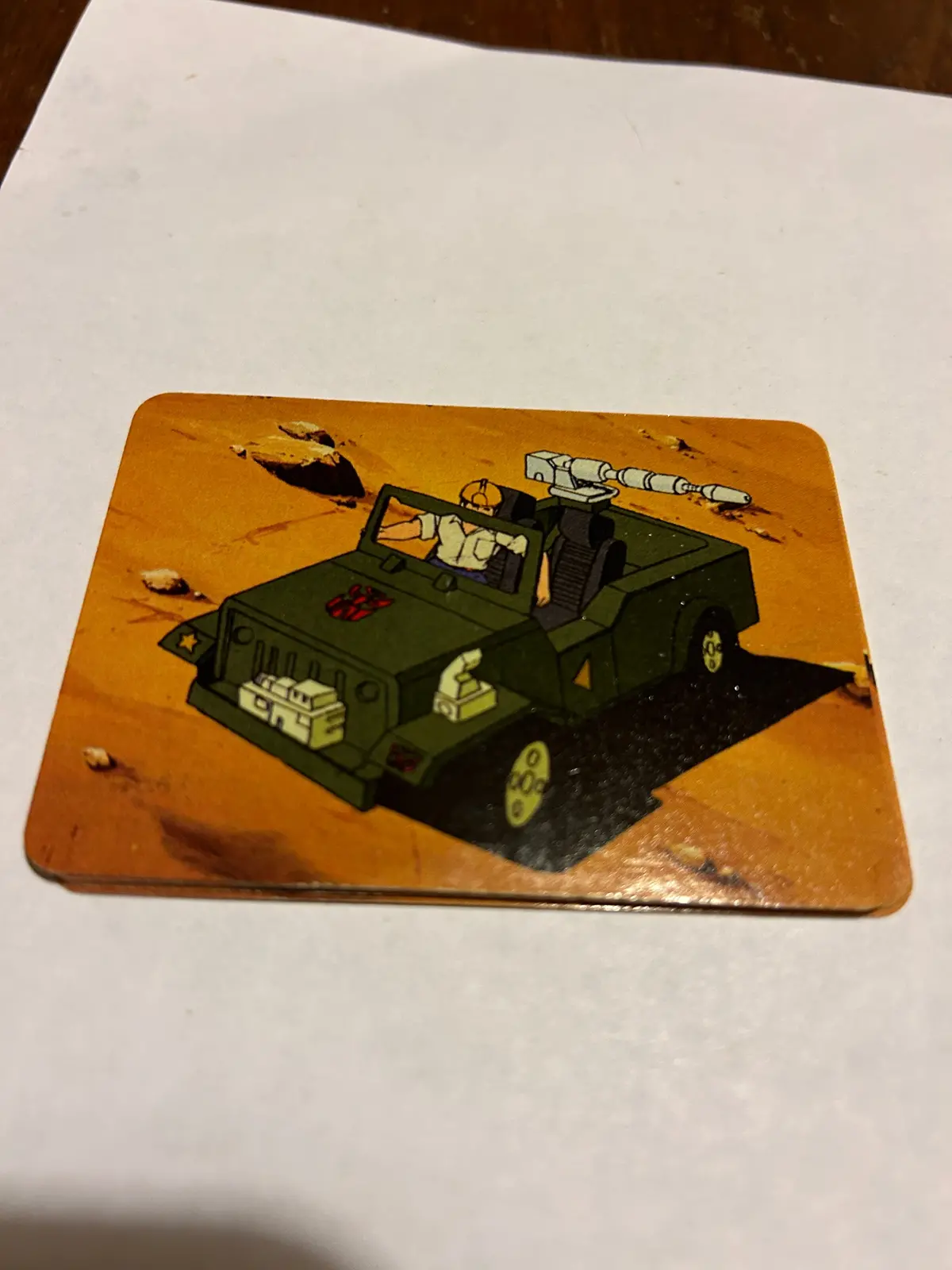 Tf G1 Milton Bradley Action Card #138 Hound Rolls Into Battle 1