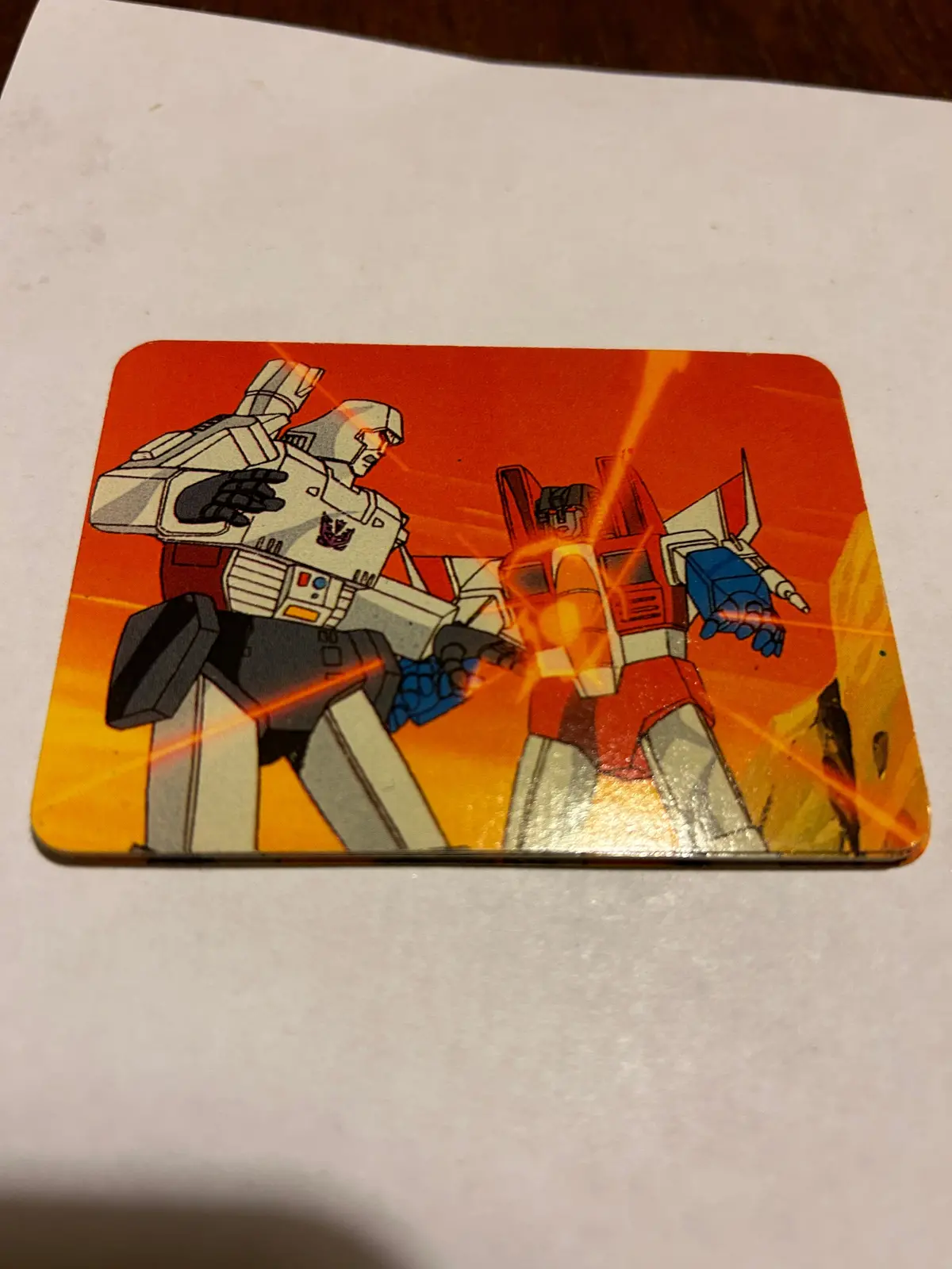 Tf G1 Milton Bradley Action Card #158 The Contemptuous Starscream 1