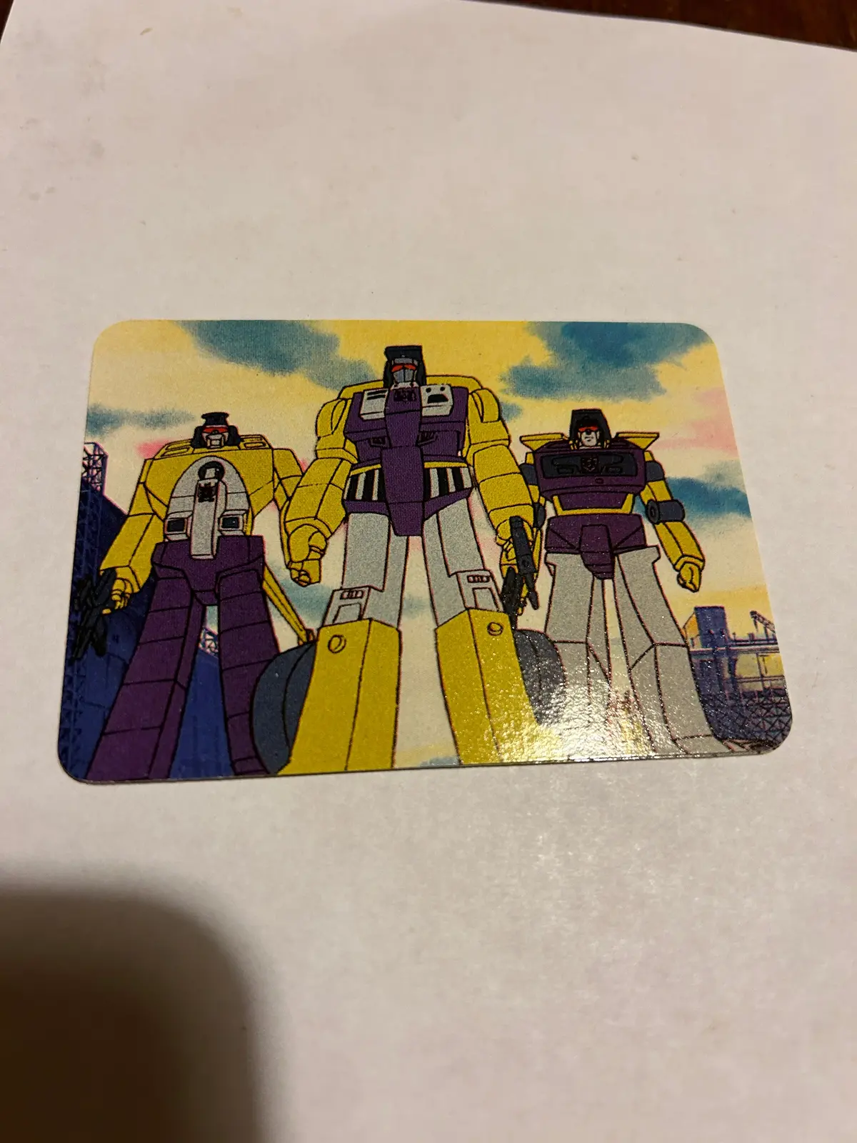 Tf G1 Milton Bradley Action Card #171 Constructicon Trio 1