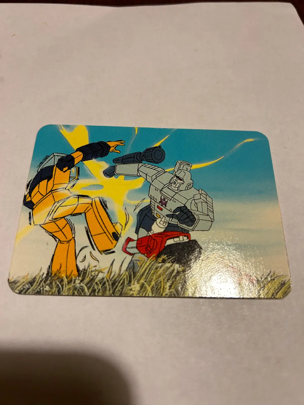 Tf G1 Milton Bradley Action Card #174 Megatron Overpowers Sunstreaker 1