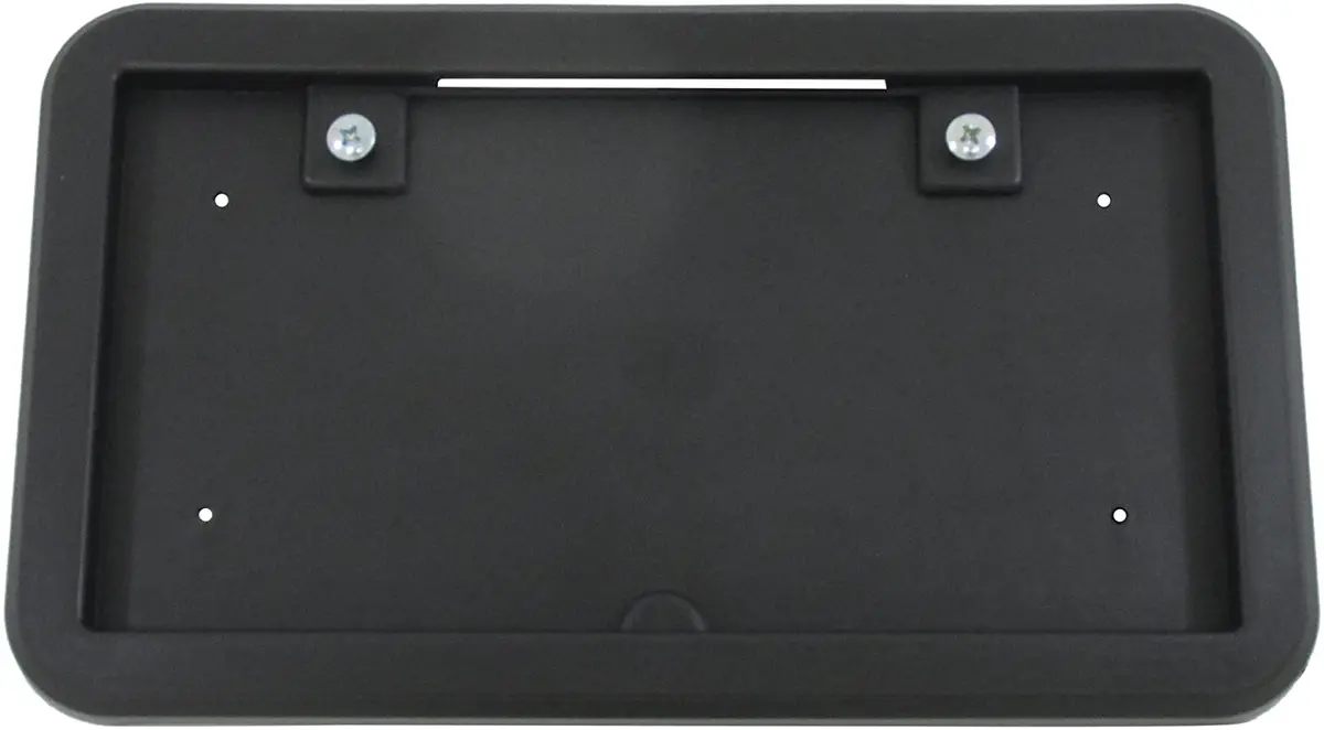 Black Plastic License Plate Bracket With Light 1