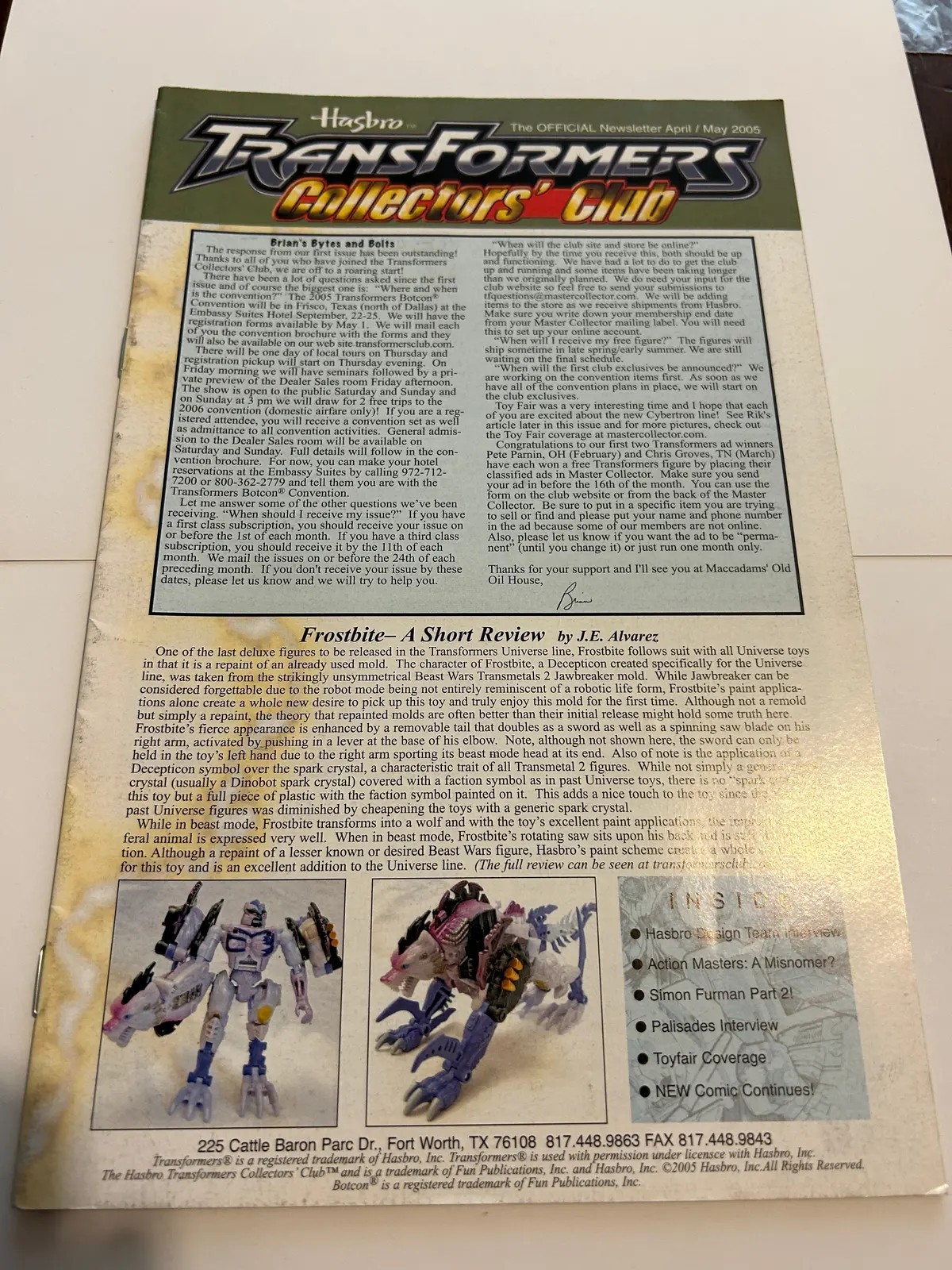 Tf Botcon / Tfcc Membership Mailer #02 1