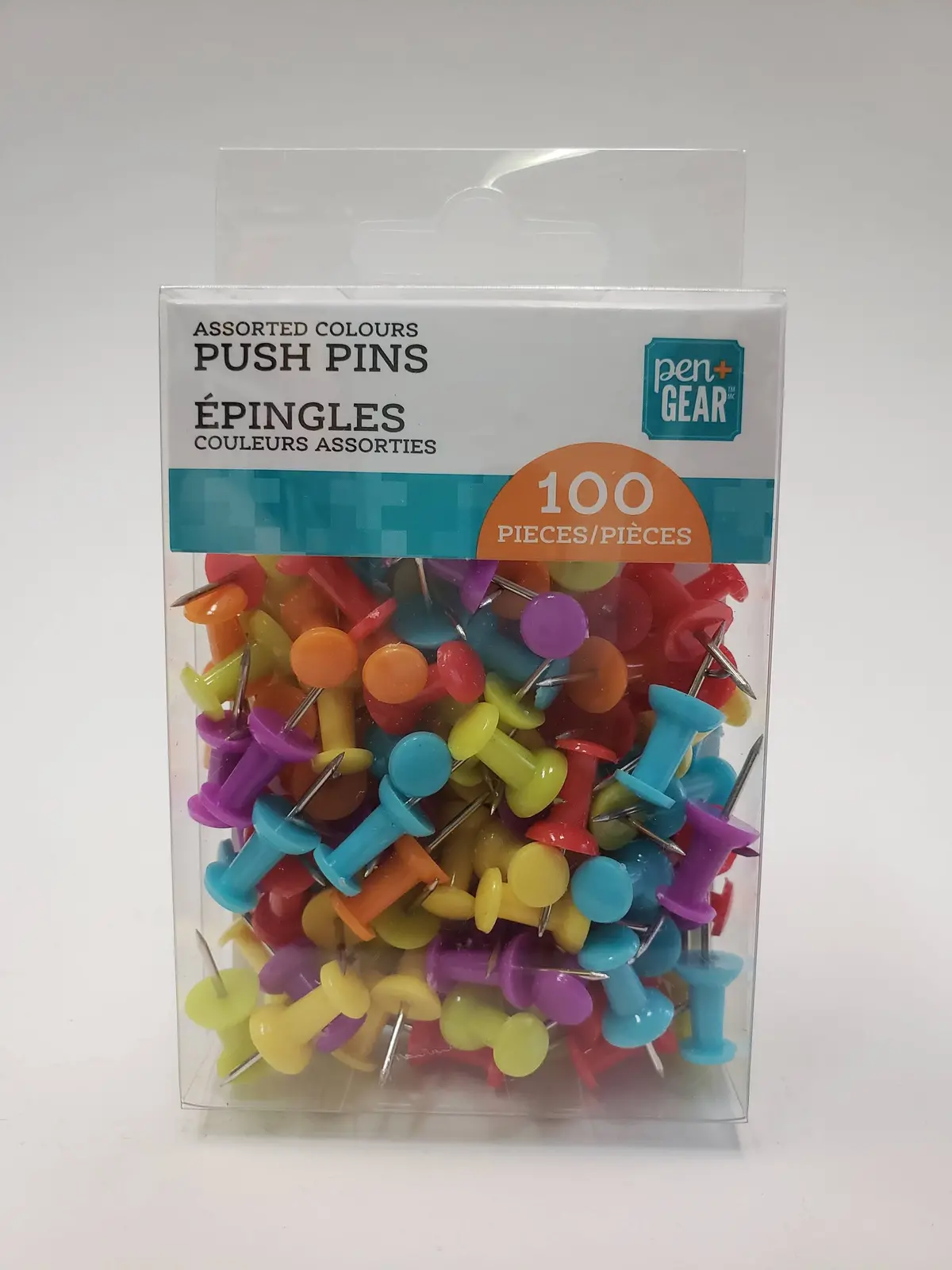 Push Pins - Coloured - 100Pk 1