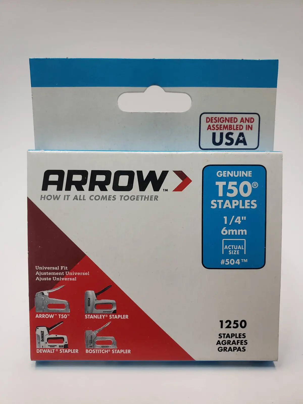 Arrow - T50 Staples - 1/4" 1