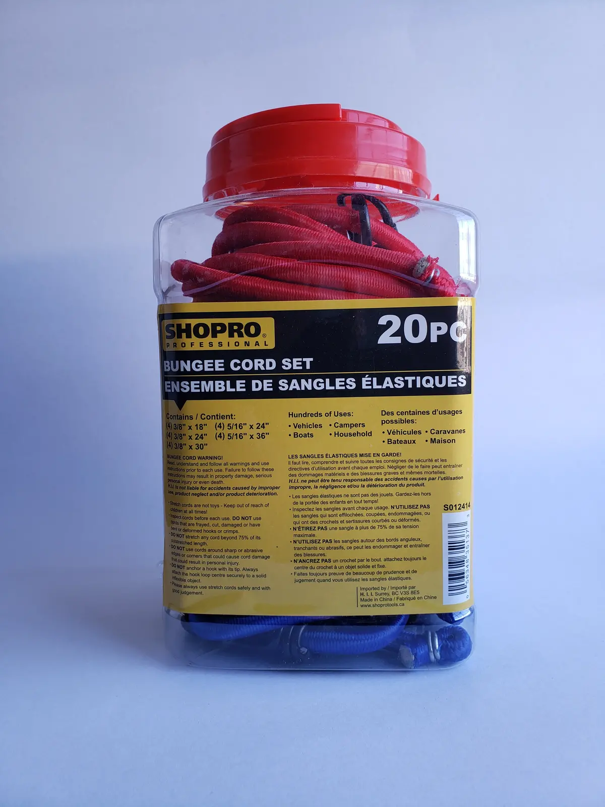 Shopro - Bungee Cords - 20Pc Assorted 1