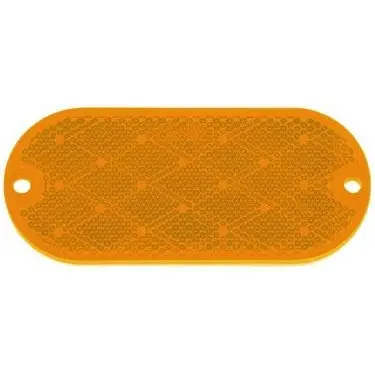 Oval Reflector W/ Mounting Holes - Amber, Clear, Or Red 1