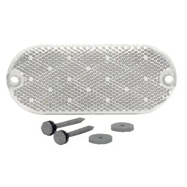 Clear Oval Reflector Kit W/ Galvanized Nails And Rubber Washers 1