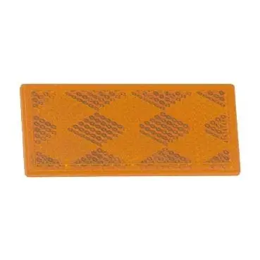 Rectangular Stick-On Reflector - Amber Or Red 1