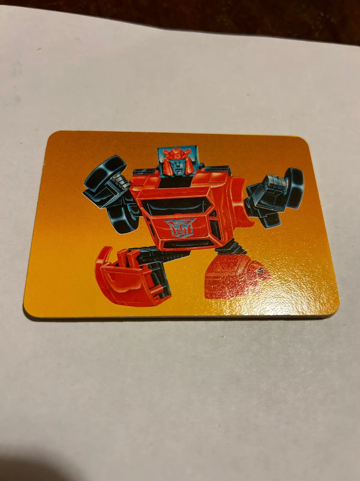 Tf G1 Milton Bradley Action Card #24 Cliffjumper 1