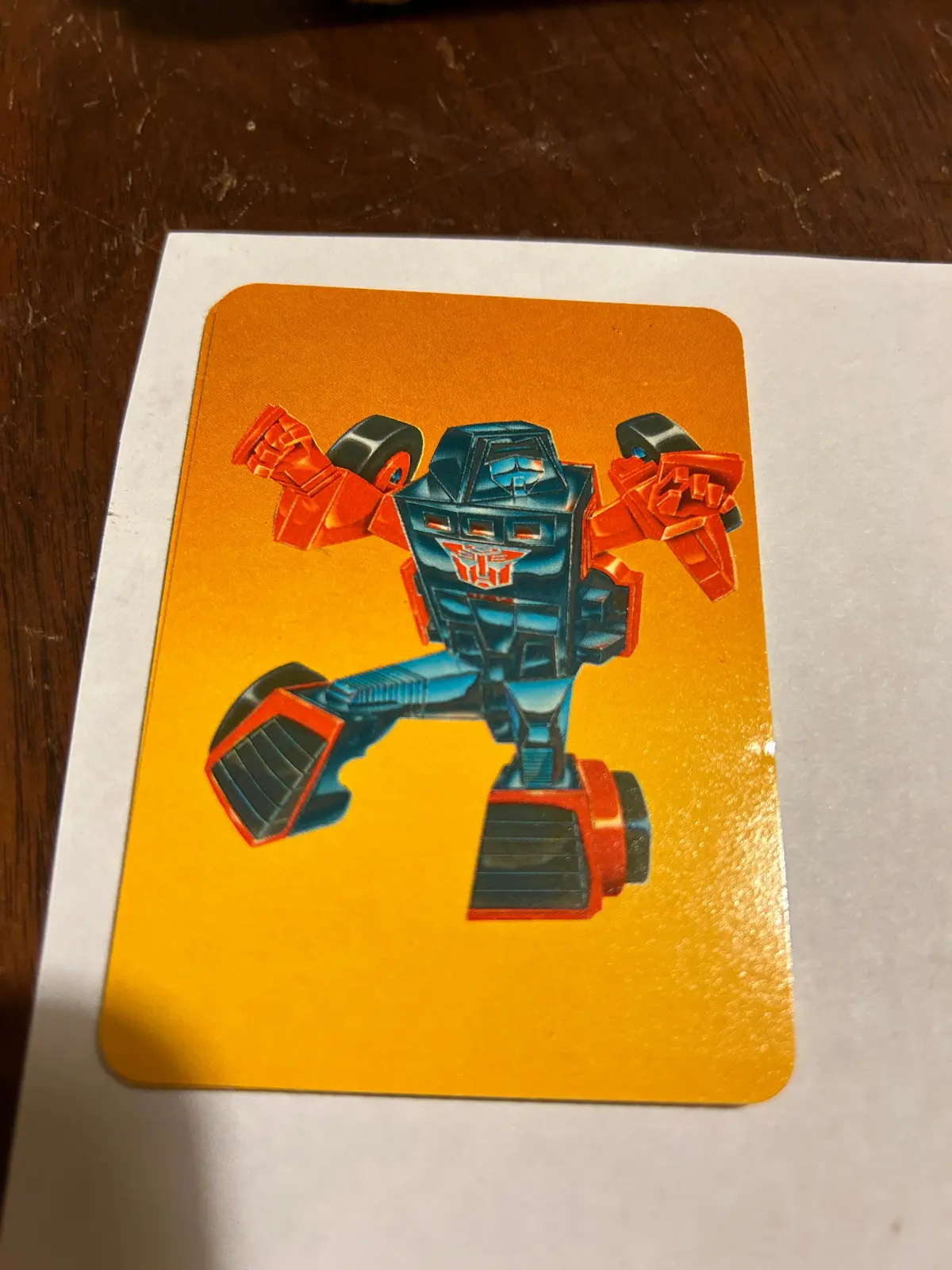 Tf G1 Milton Bradley Action Card #27 Windcharger 1