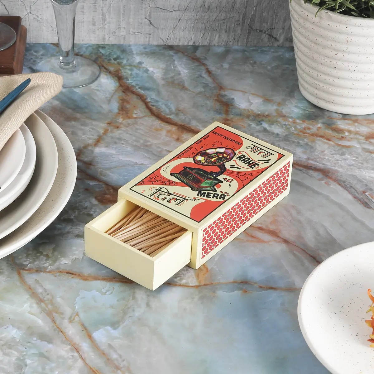 Maachis Toothpick And Condiment Holder 1