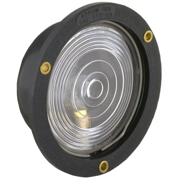 4" Round Flange Mount Back-Up Light - Plastic Housing - Clear 1