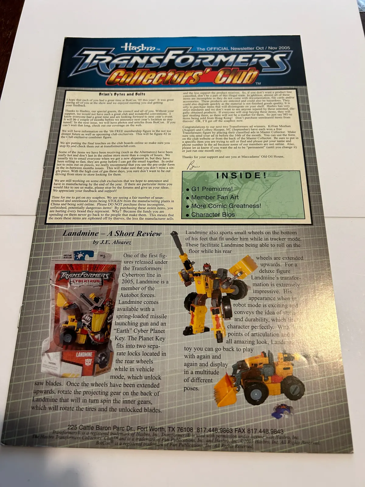 Tf Botcon / Tfcc Membership Mailer #05 1