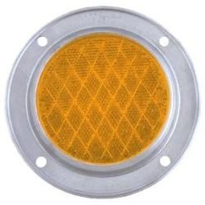 5" Round Reflector - Aluminum Housing - Amber Or Red 1