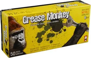Grease Monkey Nitrile Gloves - 50Pk - Black - 8Mil - Lg 1