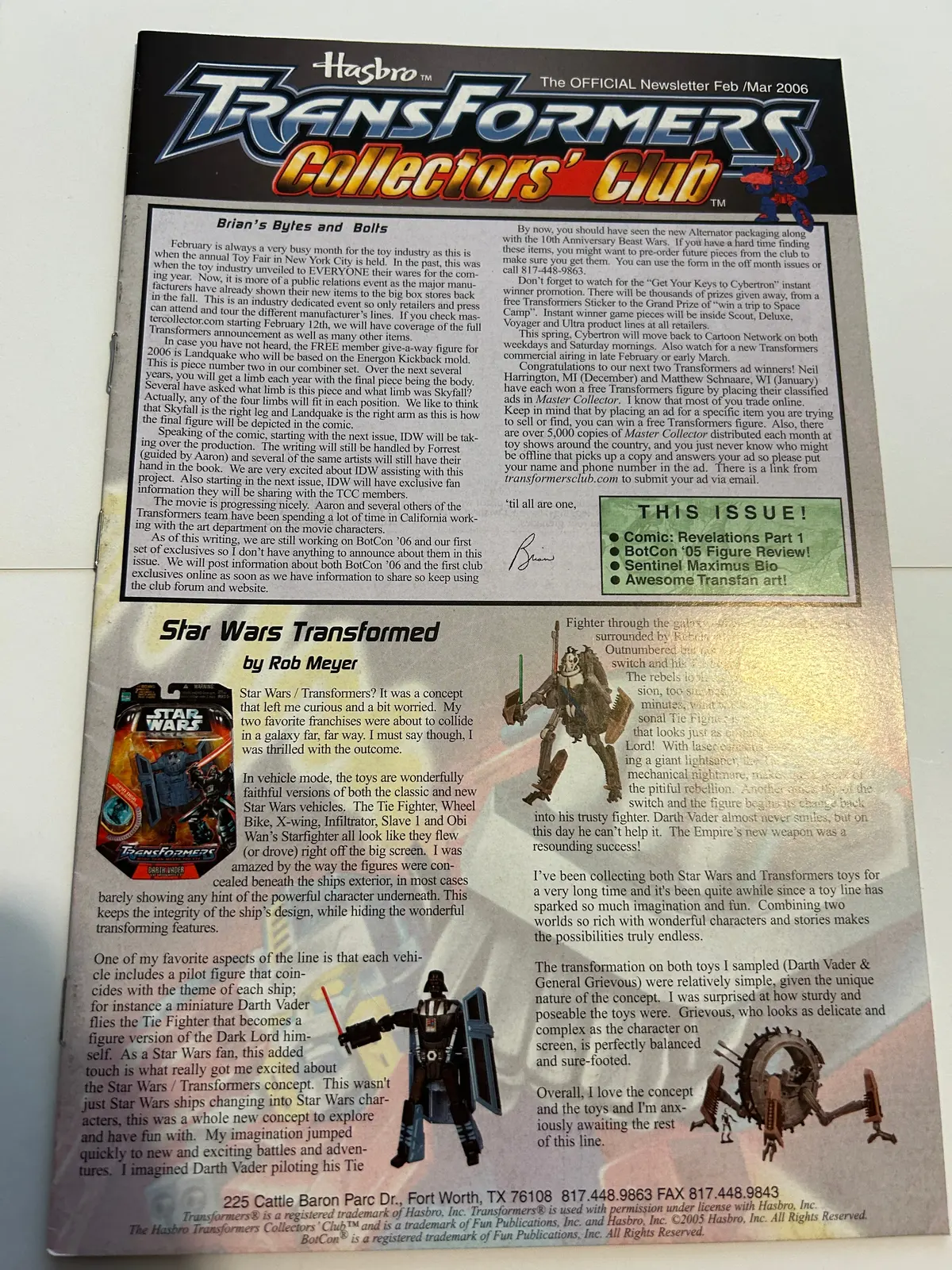 Tf Botcon / Tfcc Membership Mailer #07 1