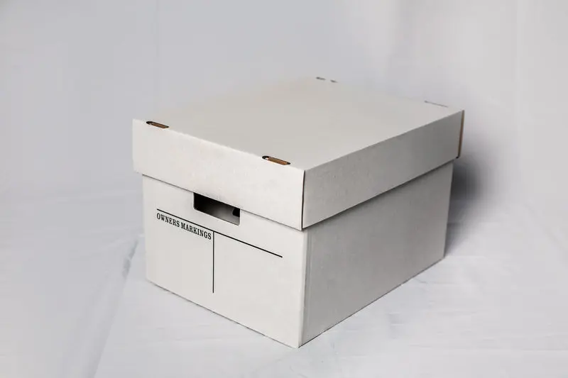 Box - File W/Lid - White 1