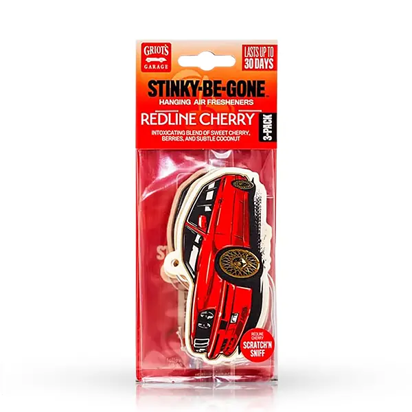 Griot's Garage Stinky-Be-Gone Hanging Air Freshener, 3 Pack - Redline Cherry 10831 1