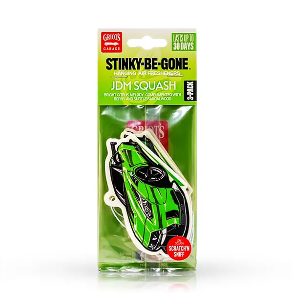 Griot's Garage Stinky-Be-Gone Hanging Air Freshener, 3 Pack - Jdm Squash 10827 1