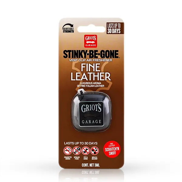 Griot's Garage Stinky-Be-Gone Vent Clip Air Freshener, Fine Leather 10763 1