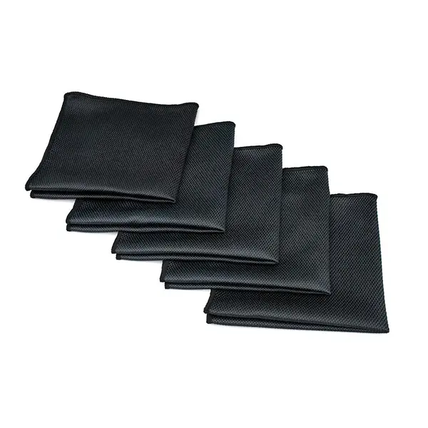 _The Rag Company Diamond Glass Towel Black 16" X 16" 5 Pack 1