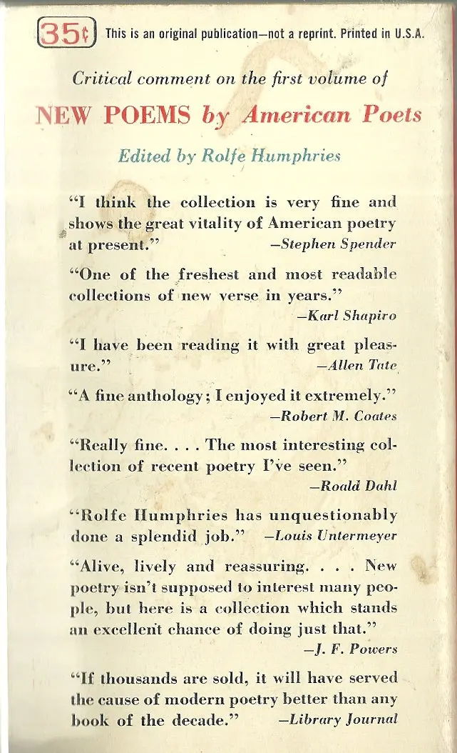 New Poems By American Poets #2 2