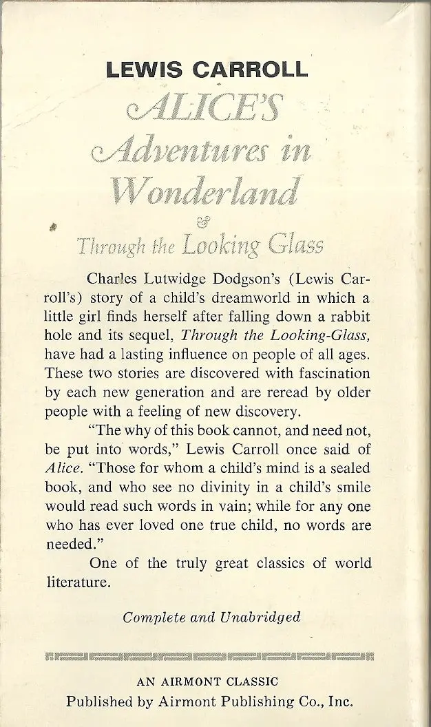 Alices's Adventures In Wonderland & Through The Looking Glass 2