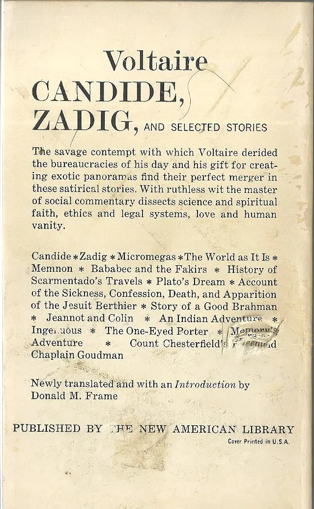 Candide, Zadig And Other Selected Stories 2