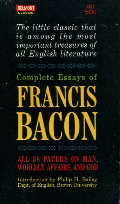 Complete Essays Of Francis Bacon 1