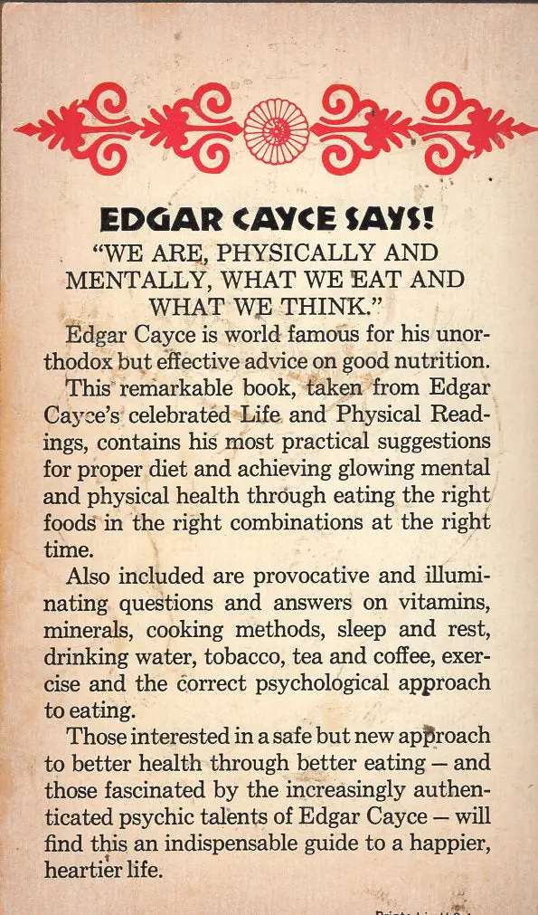 Edgar Cayce On Diet And Health 2