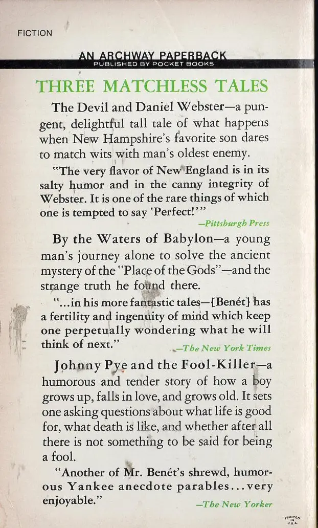 The Devil And Daniel Webster And Other Stories 2
