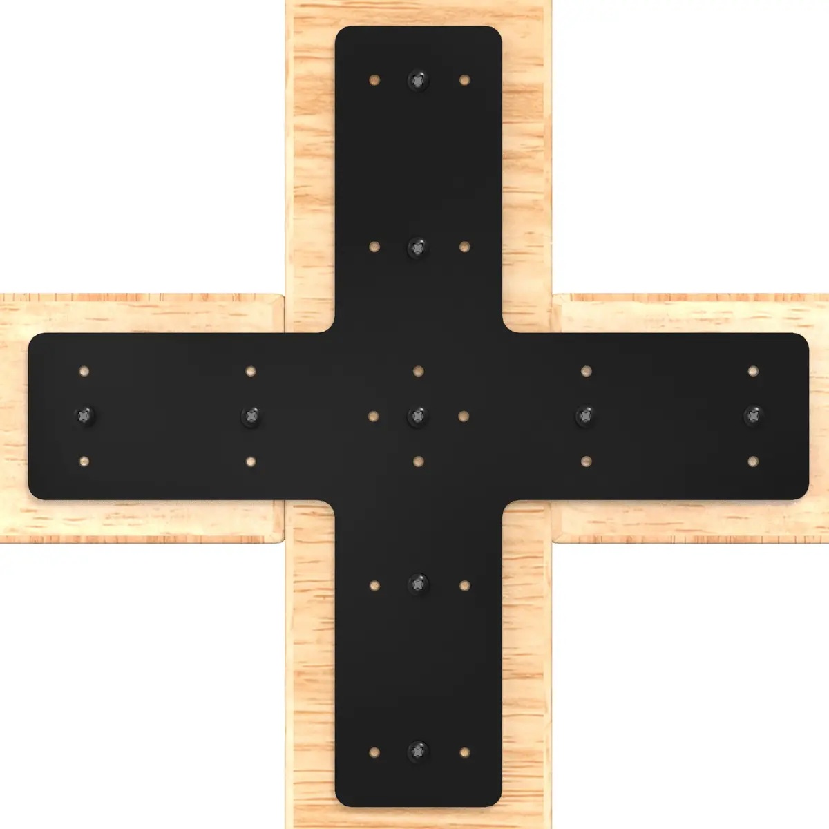 Sihnman 14"X14" Steel Cross Mending Plate (1 Pc) For Trusses And Framing | X Shape Gable Plate, Truss Plate, 1