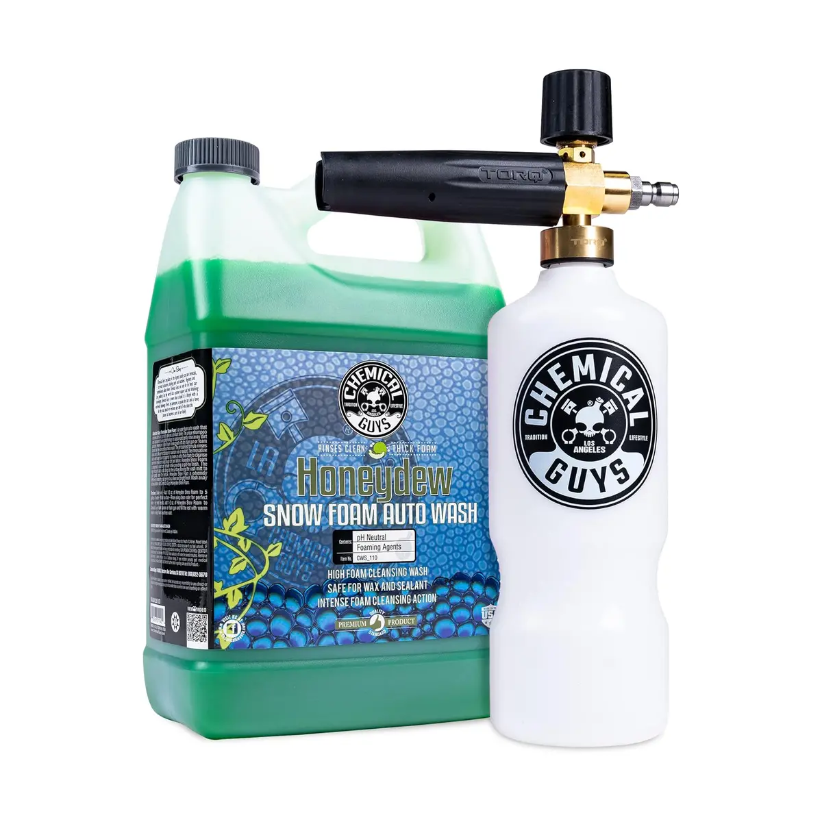 Chemical Guys Honeydew Snow Foam W/Max 8 Foamer Bundle 1