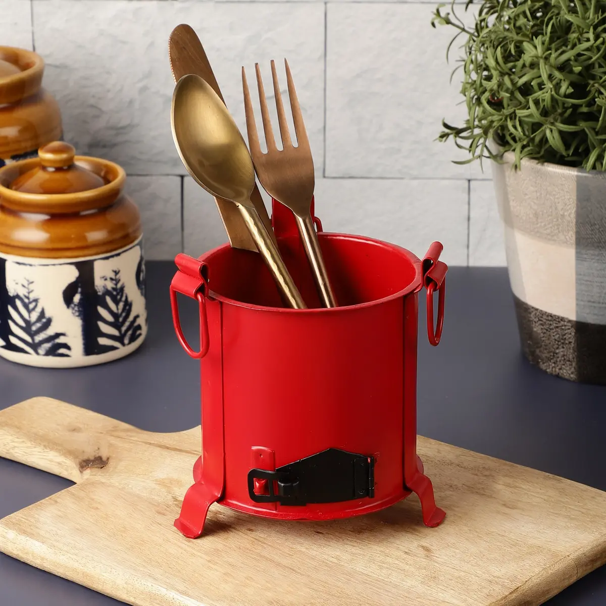 Angeethi Cutlery Stand Red 1