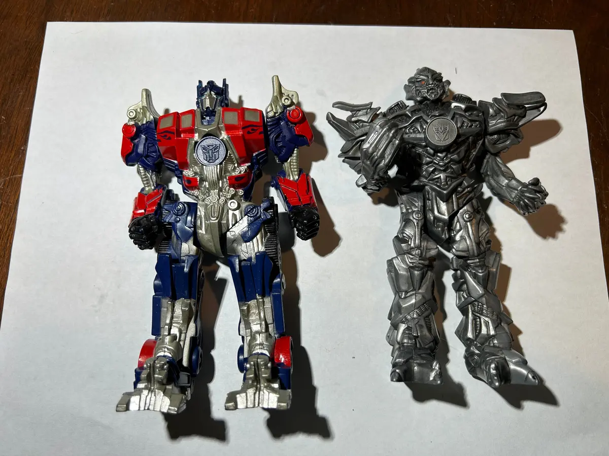 Tf Movie 1 Robo Battlers Optimus Prime & Megatron Incomplete 1