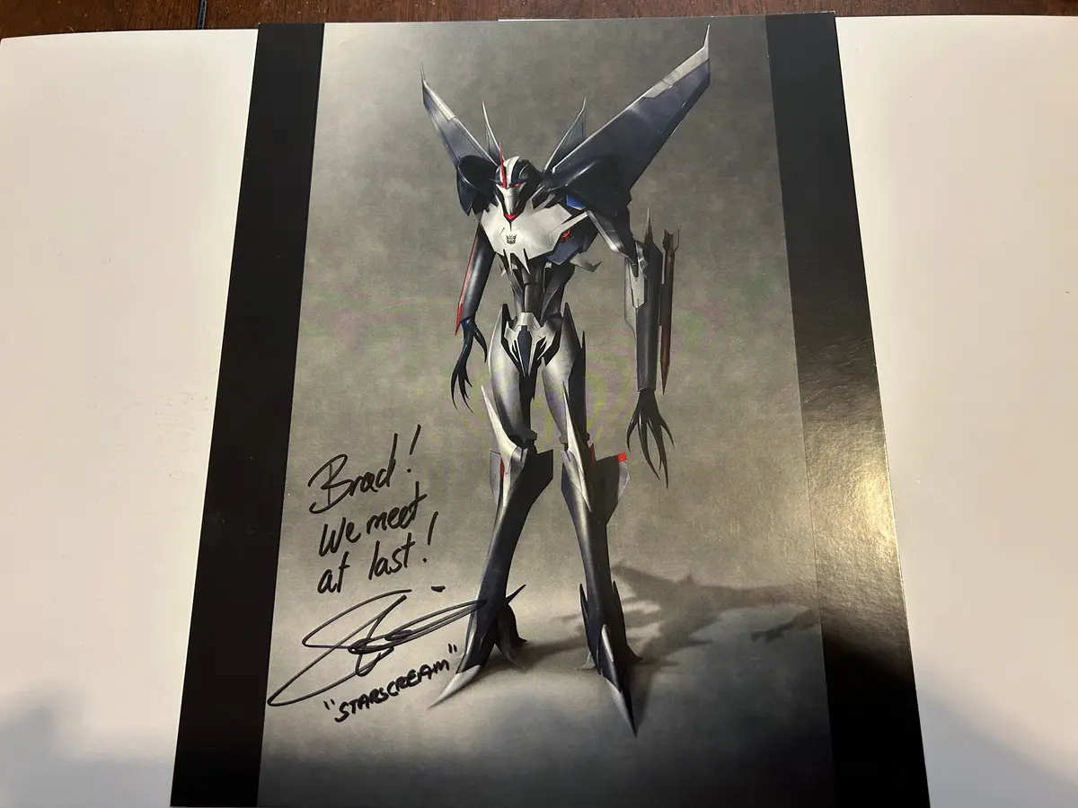 Tf Botcon  / Tfcc 2013 Exclusive Artwork - Tf Prime Starscream Autographed 1