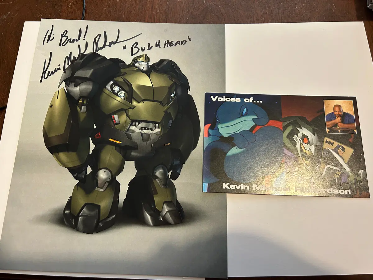 Tf Botcon  / Tfcc 2013 Exclusive Artwork - Tf Prime Bulkhead Autographed 1