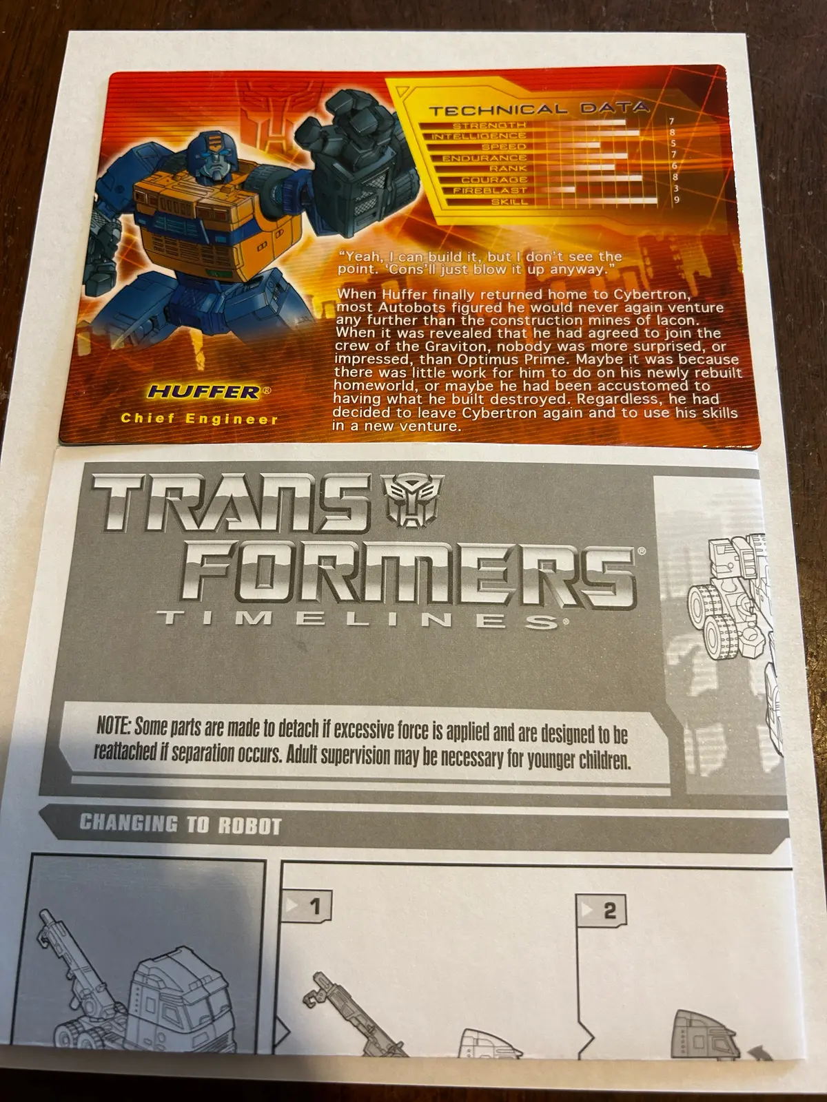 Tf Botcon / Tfcc 2007 Huffer Paperwork 1
