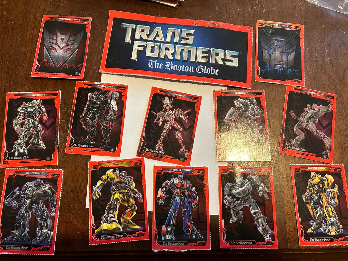 Tf Botcon  / Tfcc 2007 "Boston Globe" Full Cards Set 1