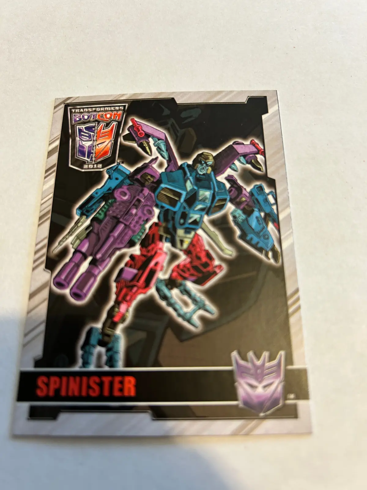 Tf Botcon  / Tfcc 2012 Spinister Card 1