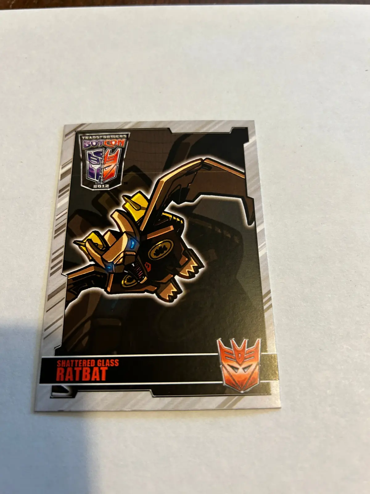 Tf Botcon  / Tfcc 2012 Shattered Glass Ratbat Card 1