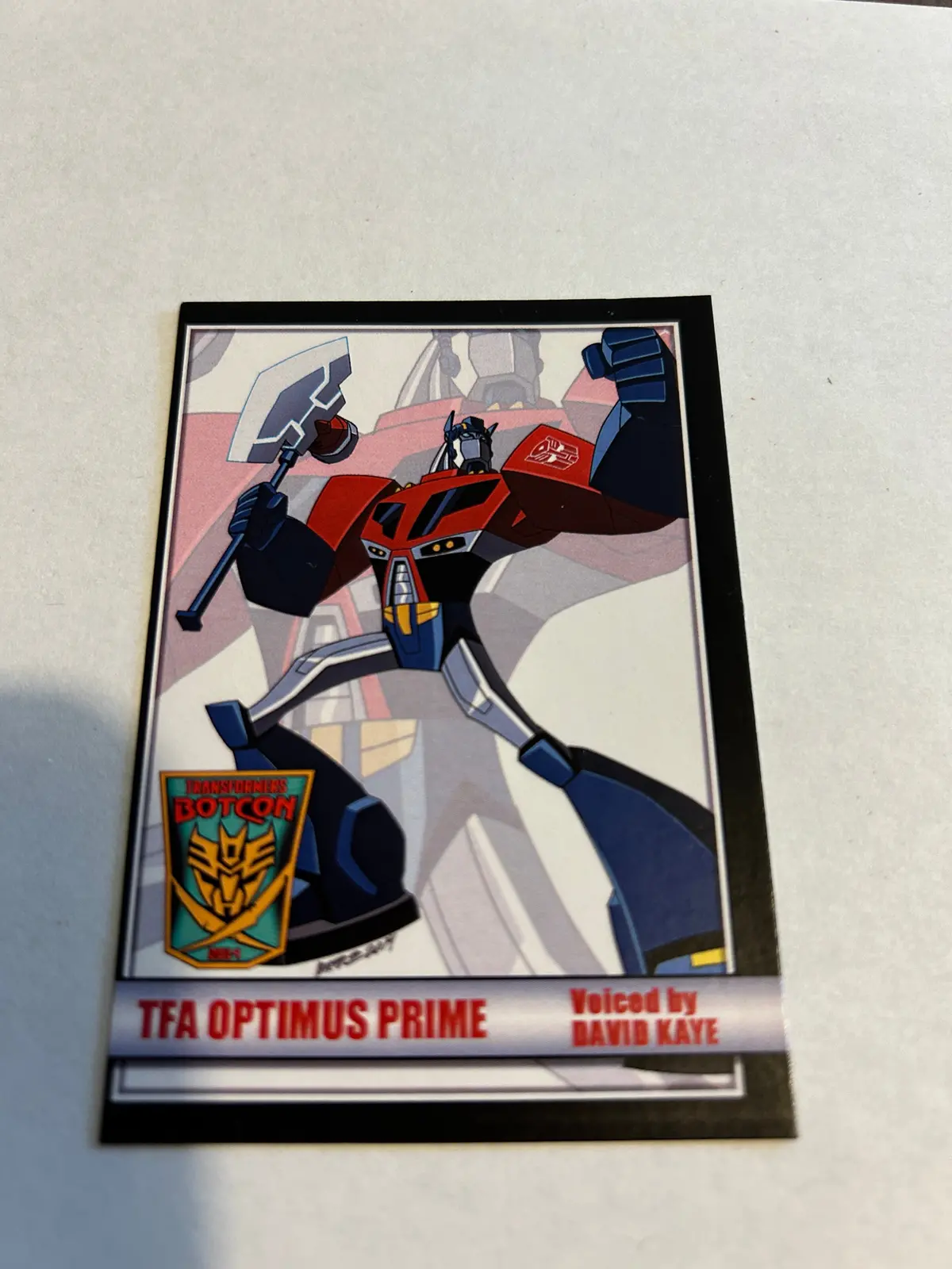 Tf Botcon  / Tfcc 2014 Animated Optimus Prime Card 1