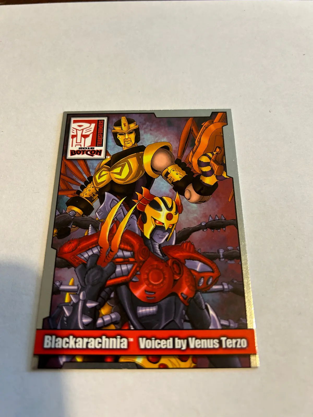 Tf Botcon  / Tfcc 2016 Blackarachnia / Venus Terzo Card 1